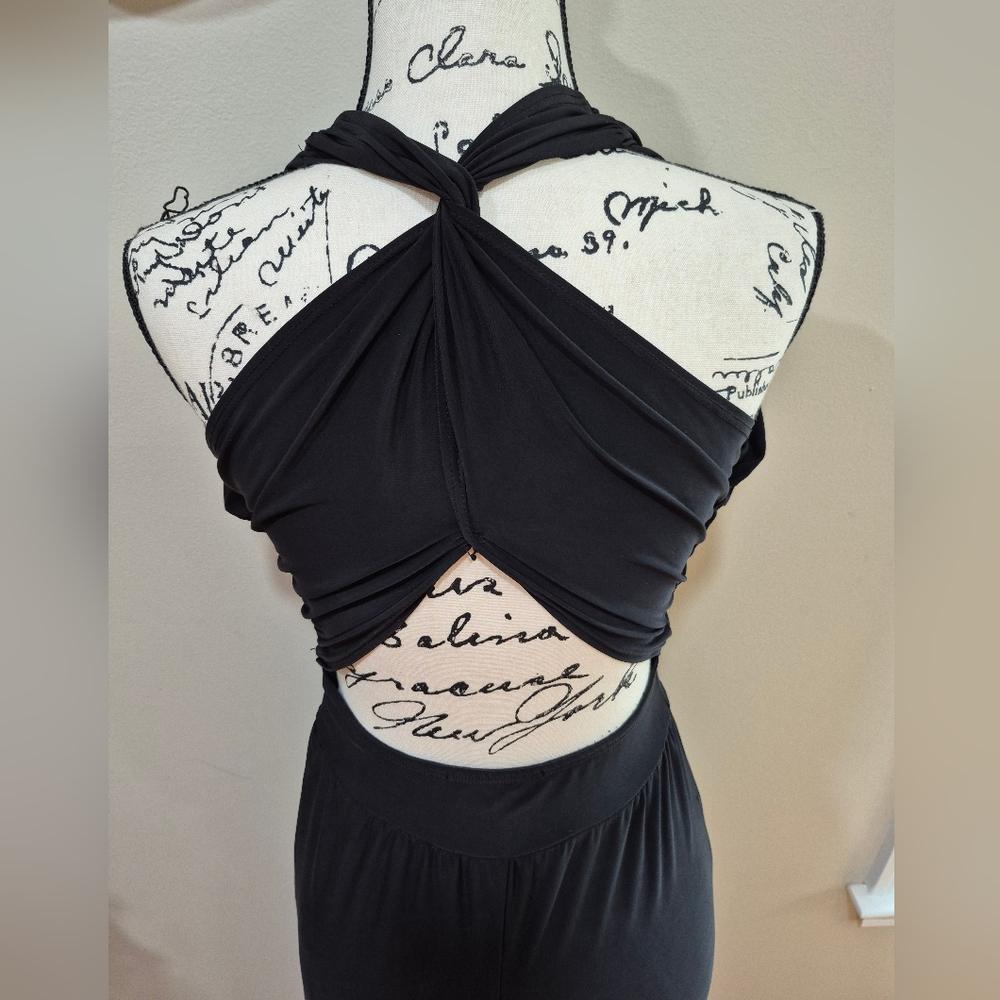 SABORA Elegant Black Halter Stretch Jumpsuit SIZE S..... - Picture 8 of 15